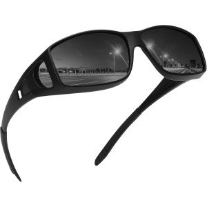 Fit Over Glasses Sunglasses for Men Women,Wrap Around Sunglasses Polarized UV400 Protection